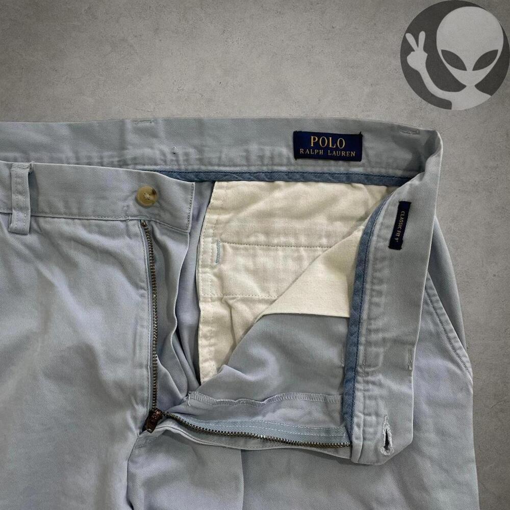 Polo Ralph Lauren Chino Shorts Size 36 Baby Blue Classic - Picture 8 of 8